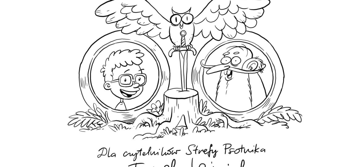 "Tymek i Mistrz" ilustracja Tomka Leśniaka