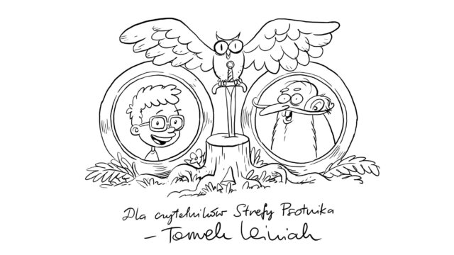 "Tymek i Mistrz" ilustracja Tomka Leśniaka