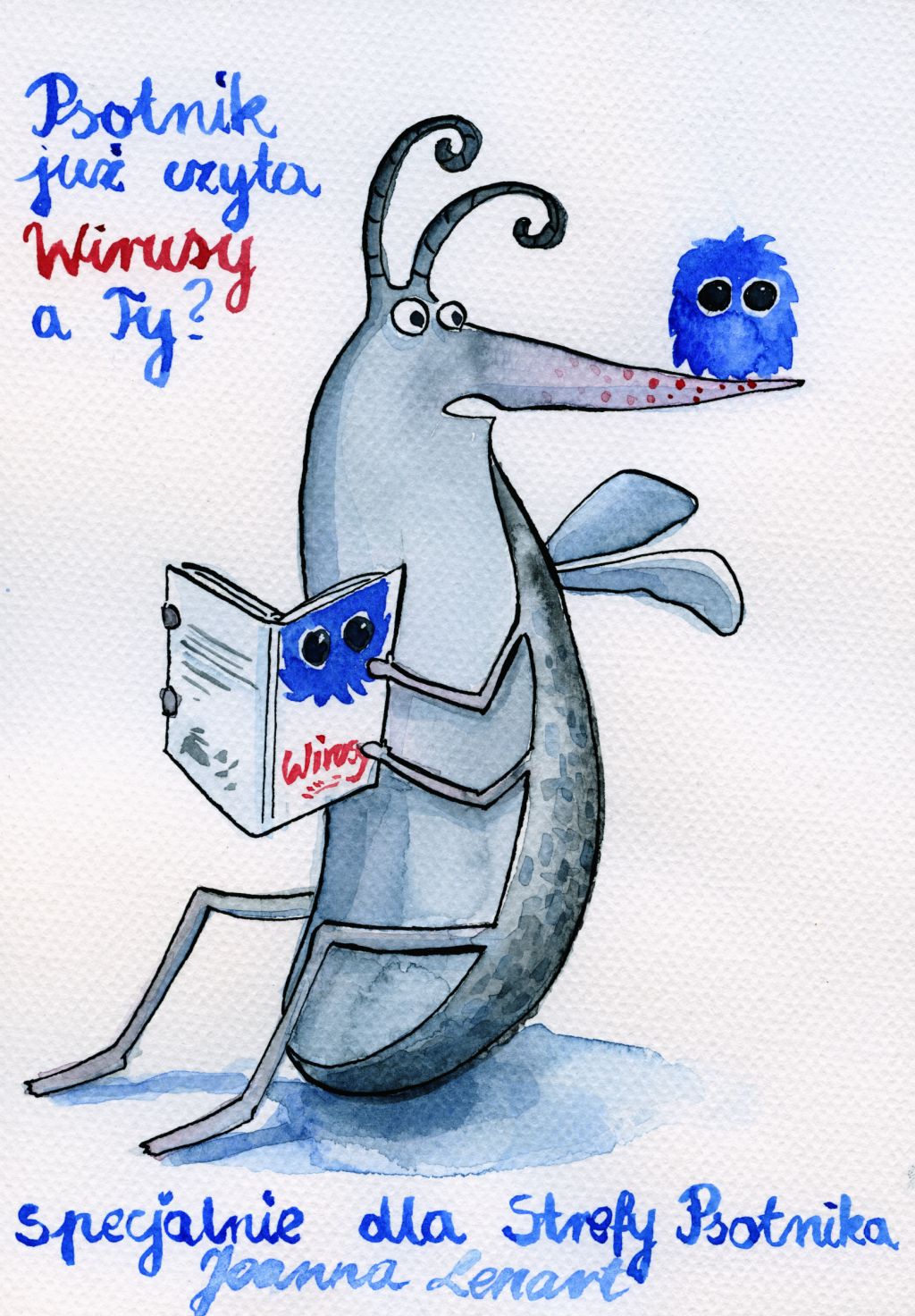 "Wirusy" ilustracja Joanny Lenart