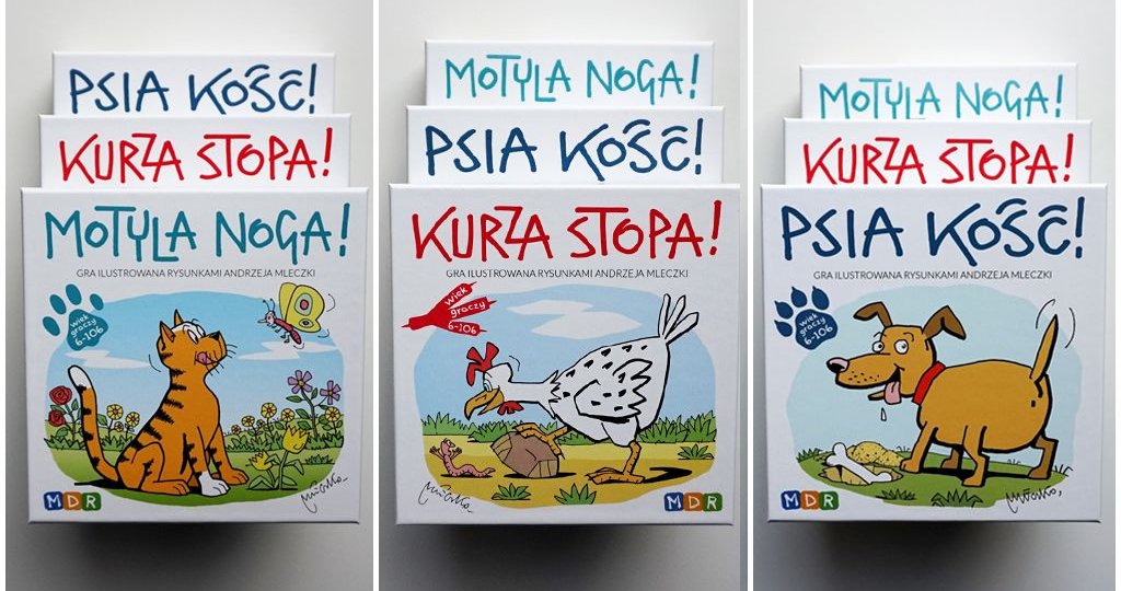 Gry karciane dla dzieci i rodziców z rysunkami Andrzeja Mleczki