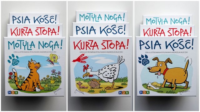 Gry karciane dla dzieci i rodziców z rysunkami Andrzeja Mleczki