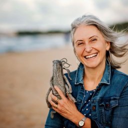 Roksana Jędrzejewska-Wróbel w rozmowie z Psotnikiem. Fot. Ewa Jezierska