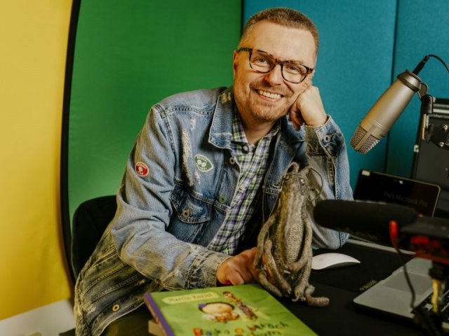 Marcin Kozioł w rozmowie z Psotnikiem, fot. Ewa Jezierska