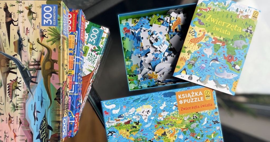Puzzle z książką dla dzieci od Wilga Play