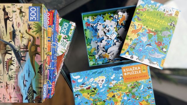 Puzzle z książką dla dzieci od Wilga Play